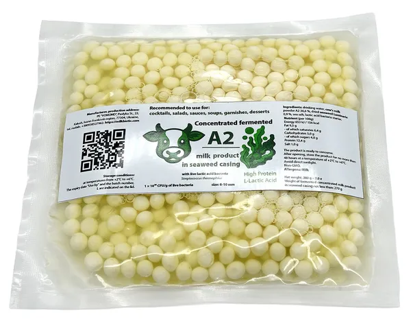 MilkBiotic A2 Labneh Balls in stand-up pouch packaging